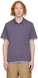 Vince Purple Double Layer Polo