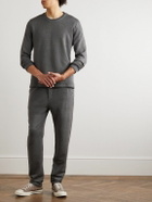 120% - Straight-Leg Stretch Linen and Cotton-Blend Sweatpants - Gray