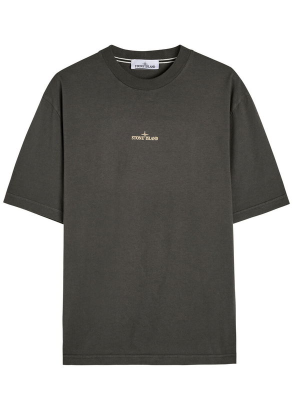Photo: Stone Island Logo-printed Cotton T-shirt Grey