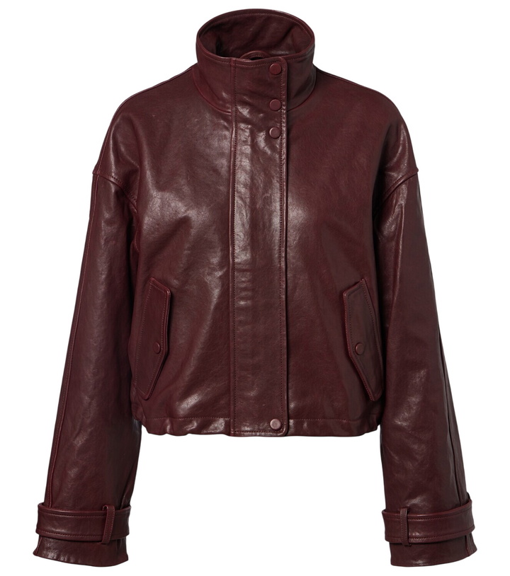 Photo: Veronica Beard Bateman cropped leather jacket