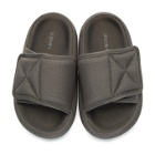 YEEZY Grey Nylon Slipper Sandals