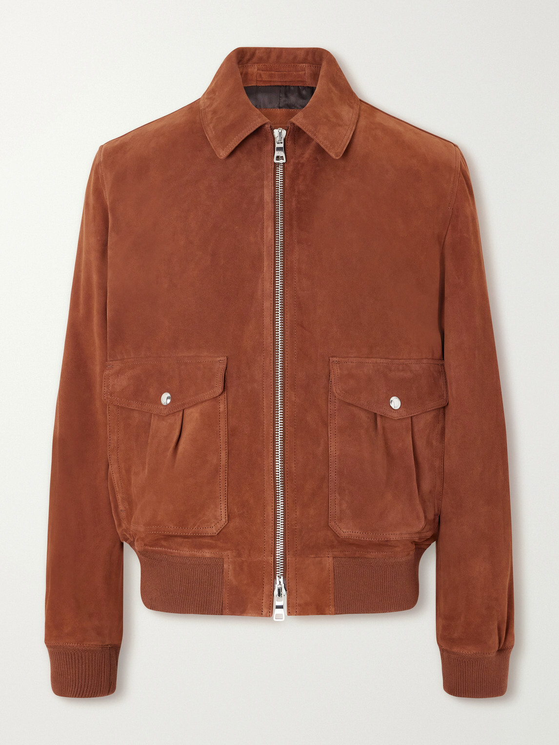 Mr P. - Suede Blouson Jacket - Brown