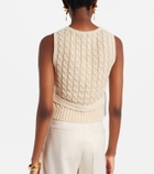 Max Mara Calibri cable-knit linen vest
