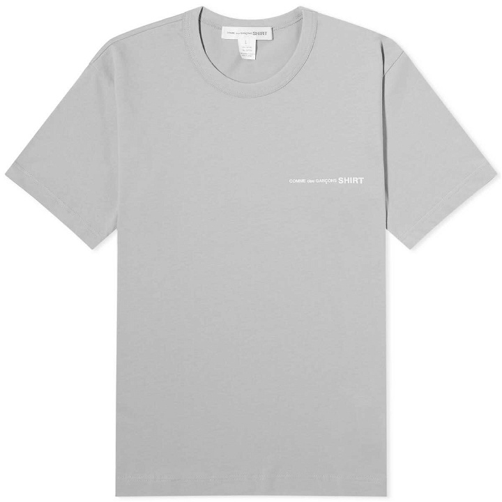 Photo: Comme des Garçons SHIRT Men's Chest Logo T-Shirt in Grey