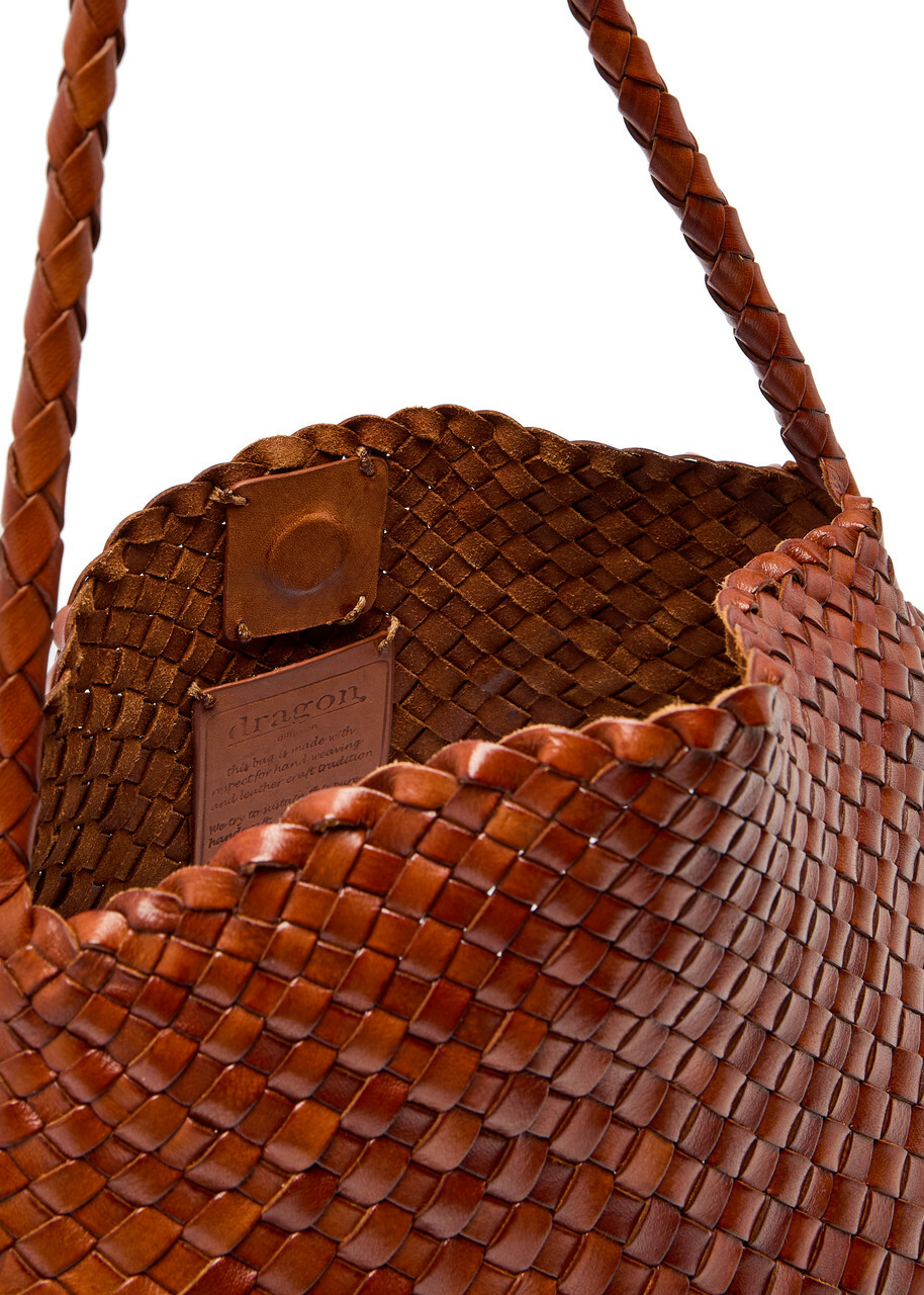 Dragon Diffusion Santa Maria Woven Leather Shoulder bag - Tan - One Size