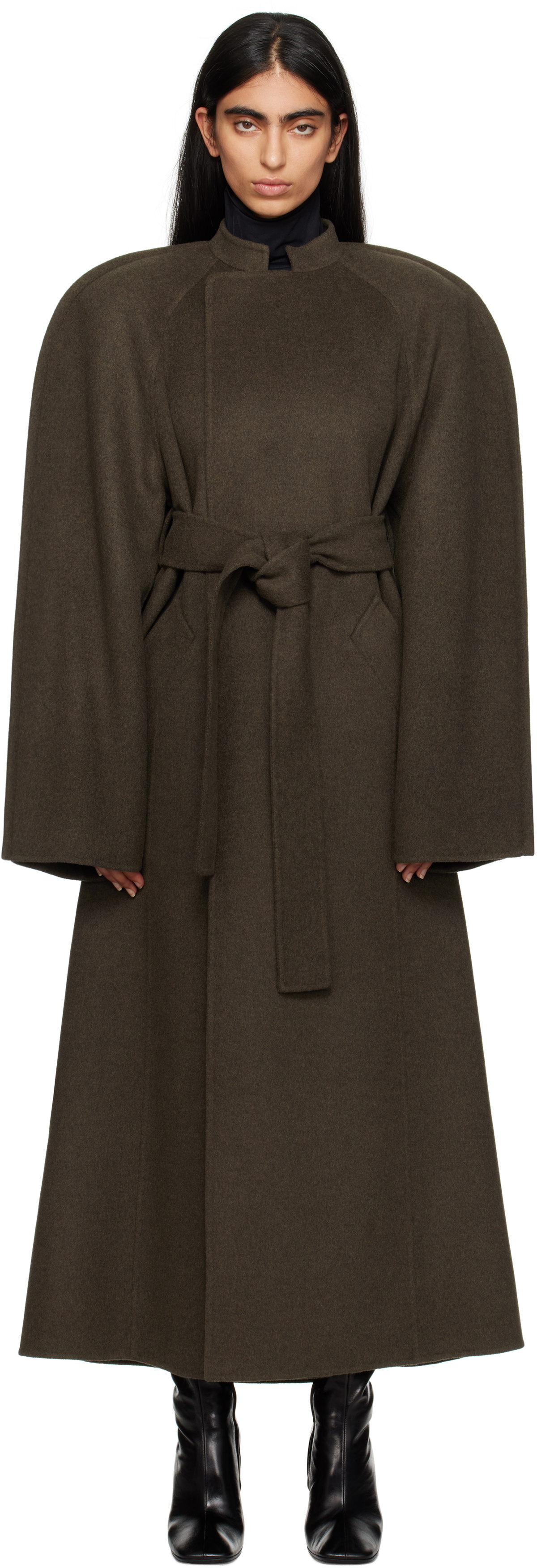 KHAITE Green Rothen Coat