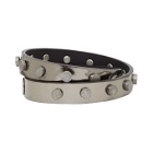 Faith Connexion Grey Leather Bracelet