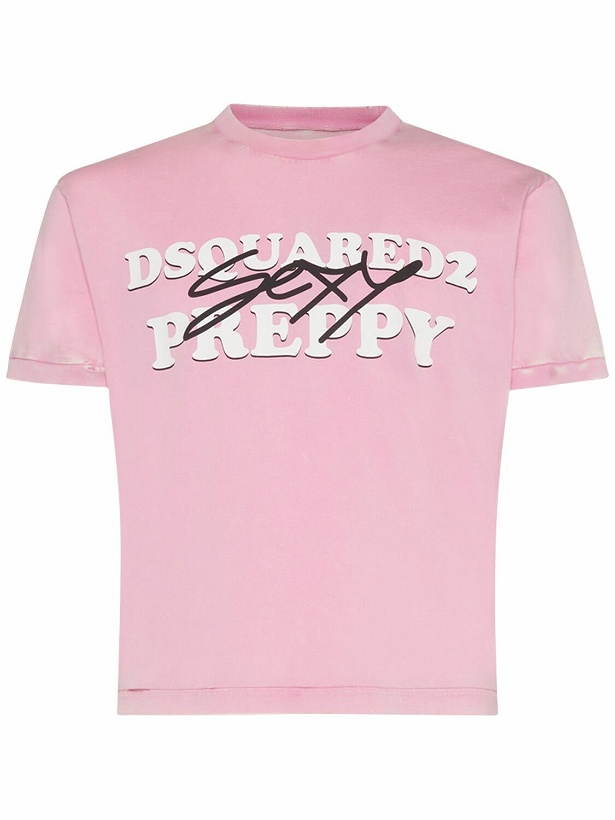 Photo: DSQUARED2 - Preppy Printed Cotton T-shirt