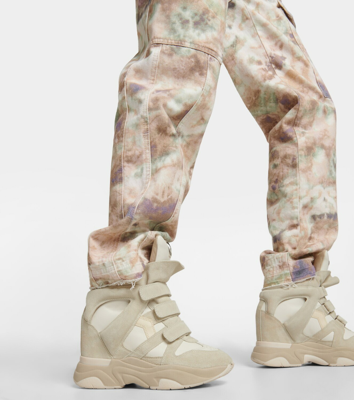 Marant Etoile Vayoneo printed denim cargo pants