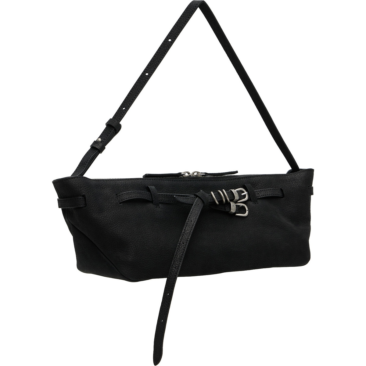 MARGESHERWOOD Black Leather 'Grandma' Used Sling Bag