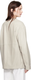 Loulou Studio Gray Atalia Leather Jacket