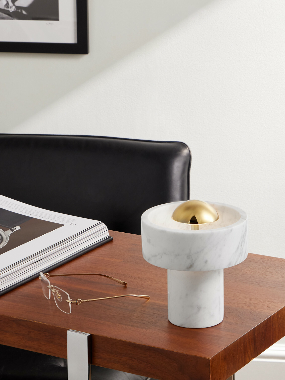 Tom Dixon - Stone Portable Marble and Gold-Tone LED Lamp