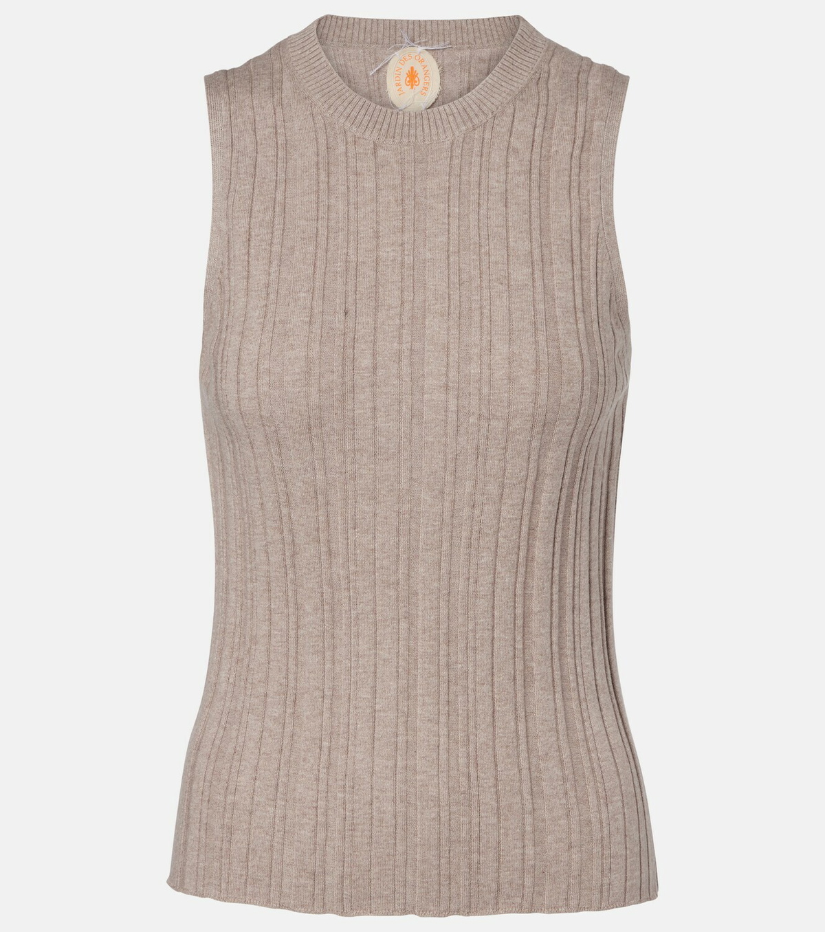 Jardin des Orangers Cotton, silk, and cashmere tank top