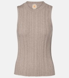 Jardin des Orangers Cotton, silk, and cashmere tank top