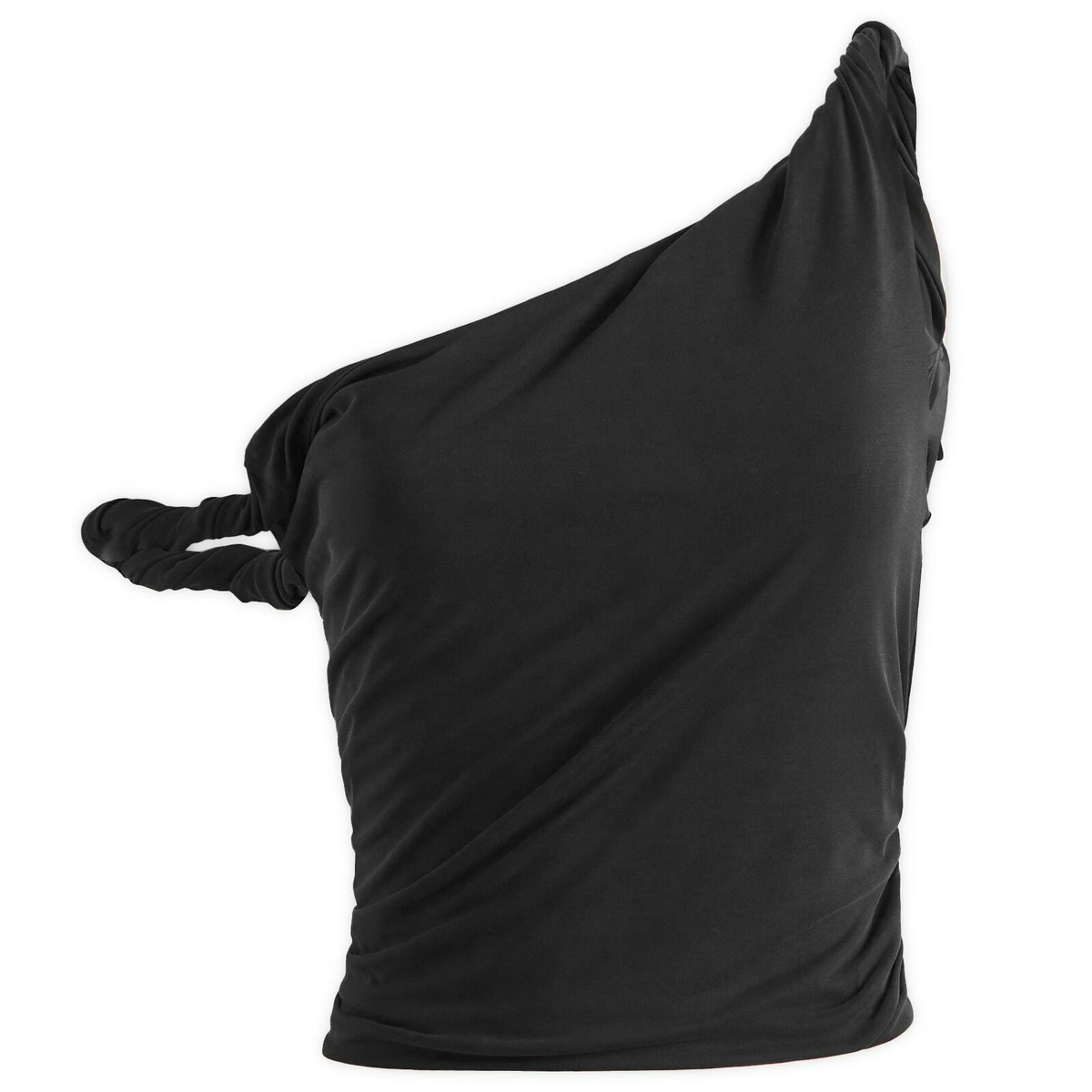 Good American Women's Sandwashed Jersey Twist T-Shirt in Black Good American