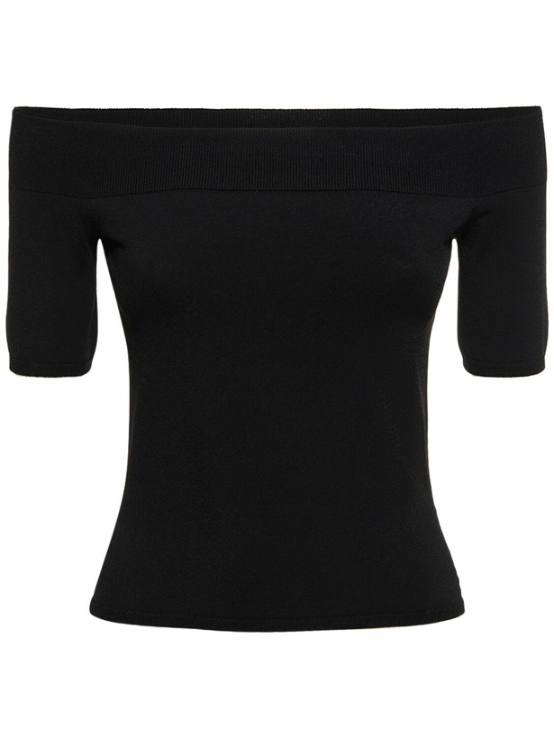 Photo: ALEXANDER MCQUEEN - Off-the-shoulder Stretch Knit Top