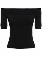 ALEXANDER MCQUEEN - Off-the-shoulder Stretch Knit Top