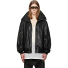 Rick Owens Black Tower Dracuflight Leather Jacket