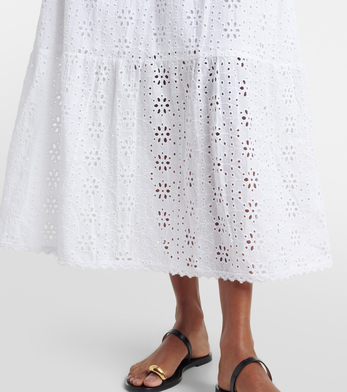 Melissa Odabash Larna broderie anglaise cotton midi dress