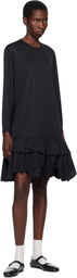 Comme des Garçons Comme des Garçons Black Polyester Smooth & Nylon Hard Tulle Midi Dress