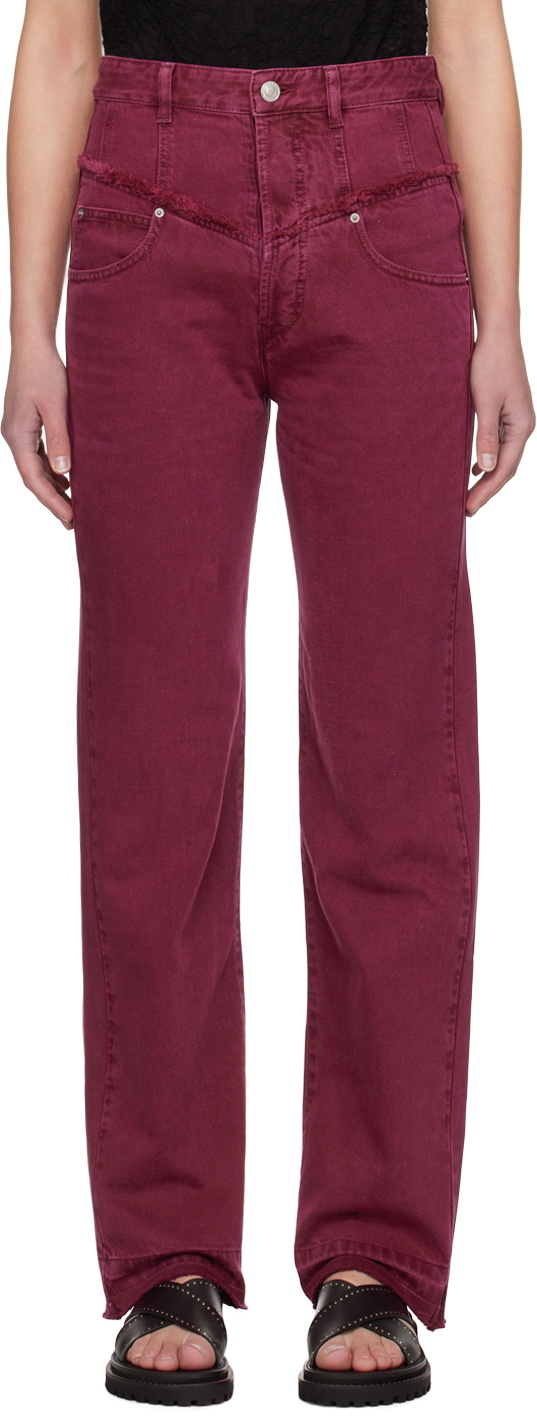 【Isabel marant】ツートンジーンズ「ノエミ」 Blue Noemie frayed two-tone jeans | ISABEL MARANT | NET-A-PORTER