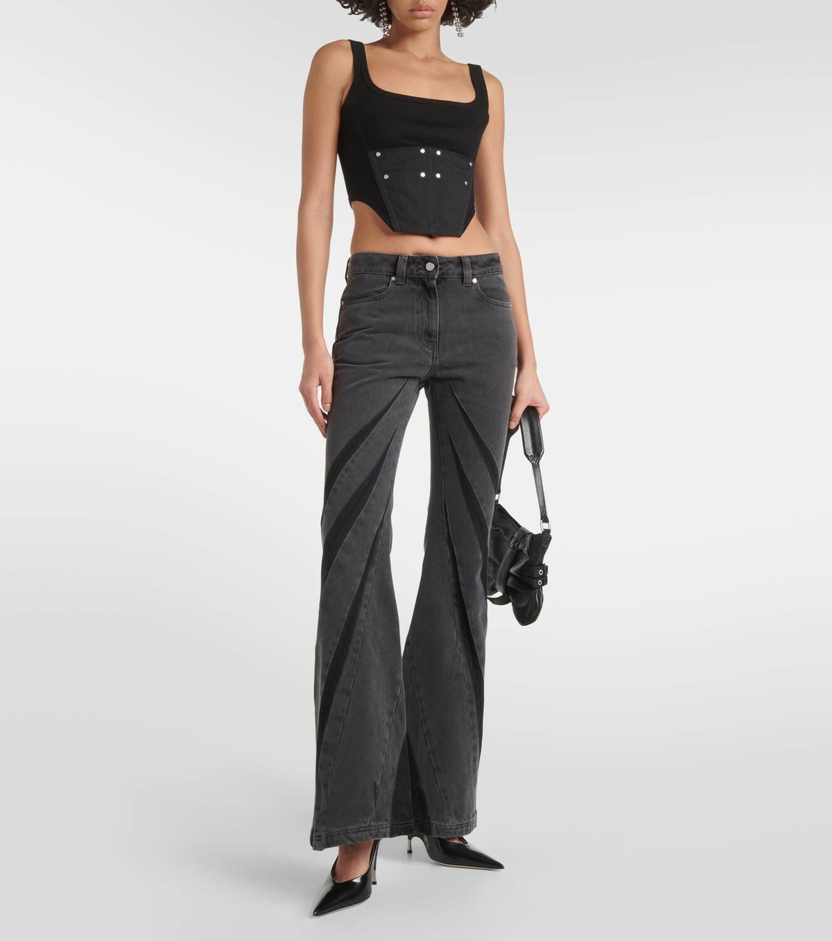 Dion Lee Darted mid-rise flared jeans Dion Lee