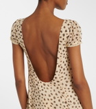 Posse Priscilla animal-print silk minidress