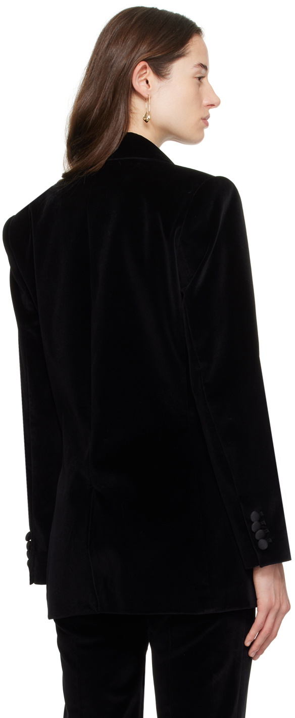 FRAME Black Double-Breasted Blazer