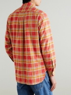 Drake's - HIM Checked Cotton-Flannel Shirt - Red