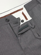 Canali - Straight-Leg Wool-Blend Twill Trousers - Gray