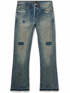 Enfants Riches Déprimés - Hit & Run Straight-Leg Appliquéd Distressed Jeans - Blue