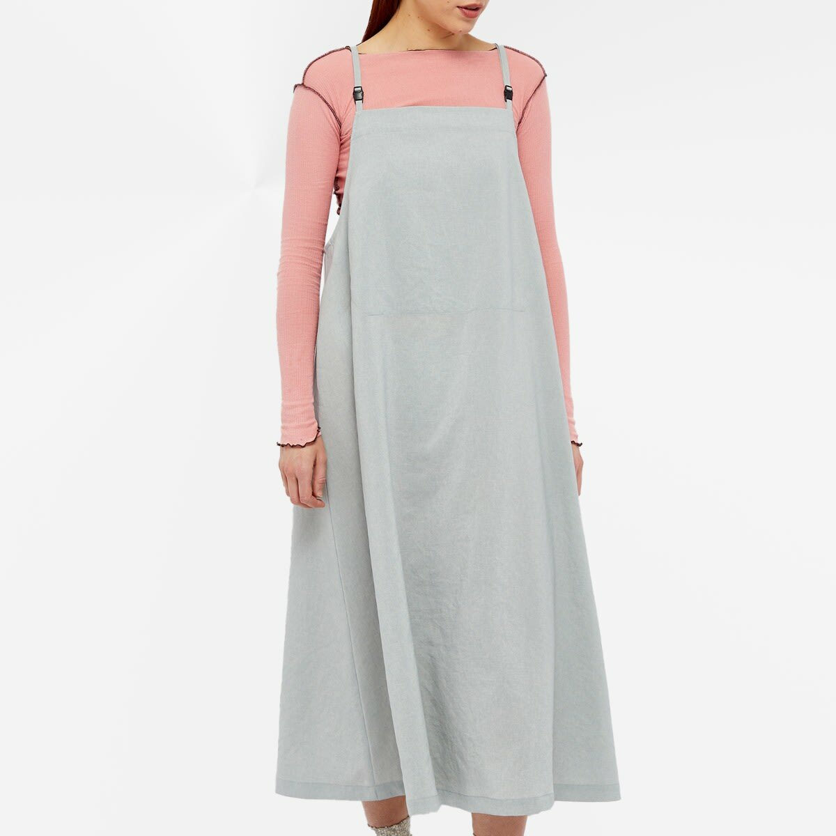 knee length dresses for ladies Soft Grey A-Line Midi Dress – Olvi's Lace main image 1