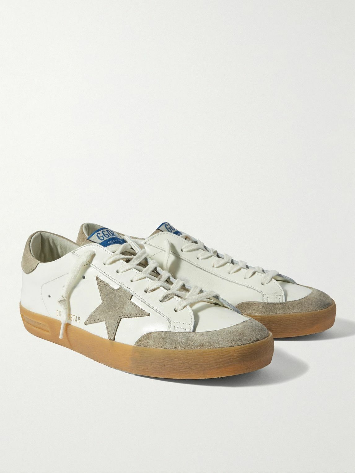 Golden Goose - Super-Star Penstar Leather and Suede Sneakers - Neutrals ...