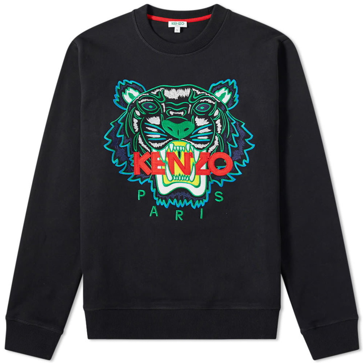 Photo: Kenzo Embroidered Tiger Crew Sweat Black & Green