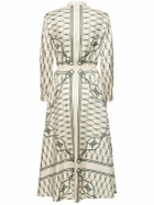 TORY BURCH Printed Silk Long Shirt Dress