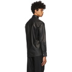 HELIOT EMIL Black Lambskin Warped Shirt