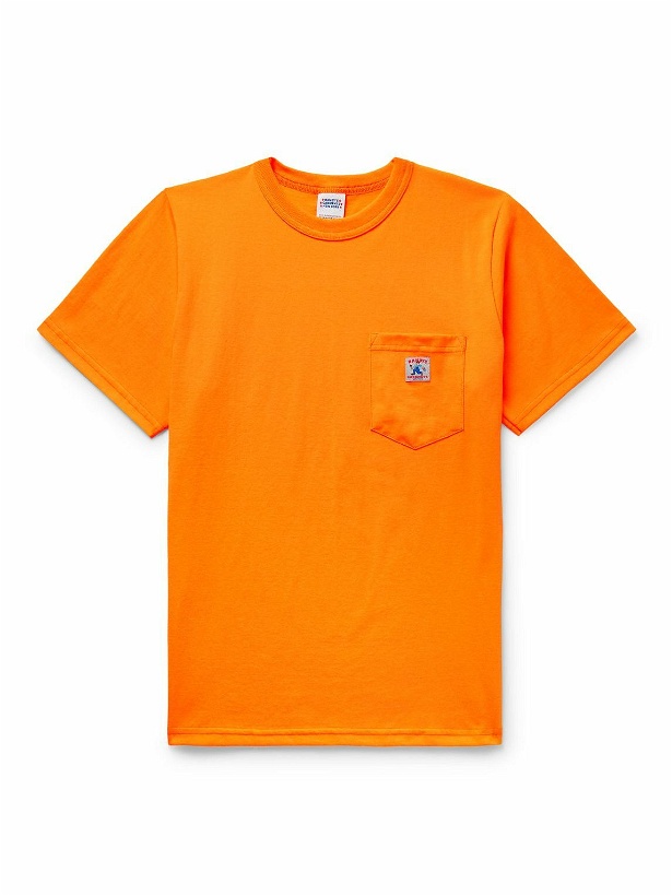 Photo: Randy's Garments - Logo-Appliquéd Cotton-Blend Jersey T-Shirt - Orange