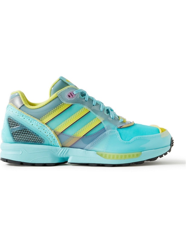 Photo: ADIDAS CONSORTIUM - XZ0006 Inside Out Rubber-Trimmed Mesh Sneakers - Blue
