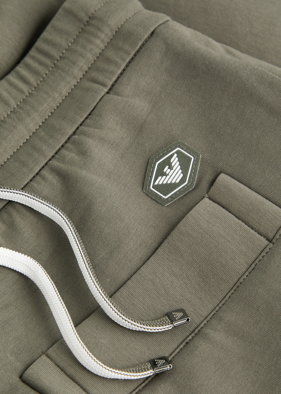 Emporio Armani Logo Cotton-blend Sweatpants Khaki