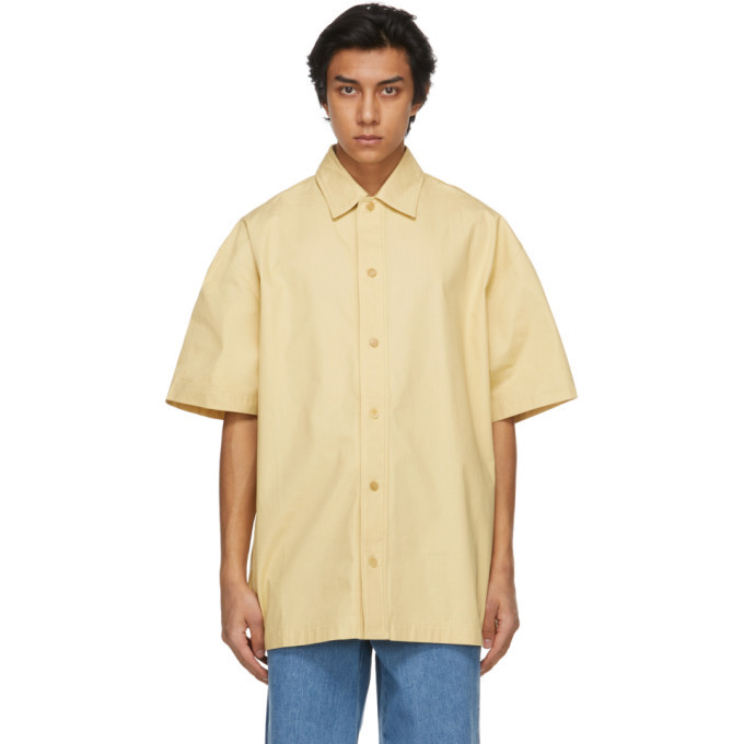 Photo: Jacquemus Yellow La Chemise Moisson Short Sleeve Shirt