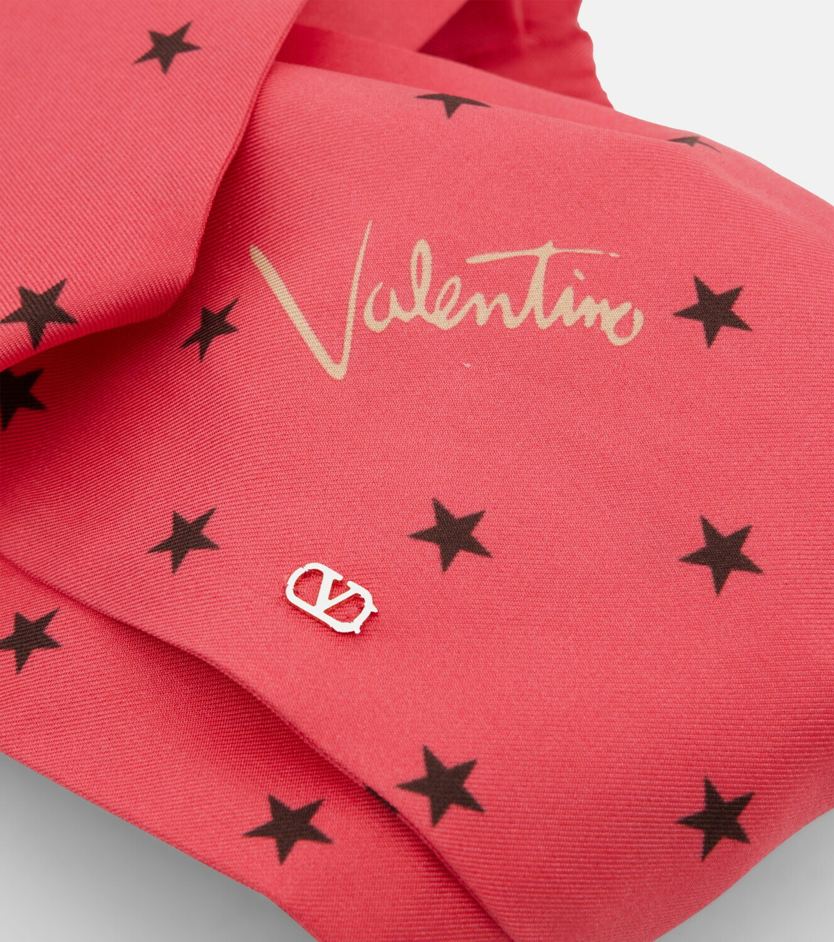 Valentino Printed silk twill headband