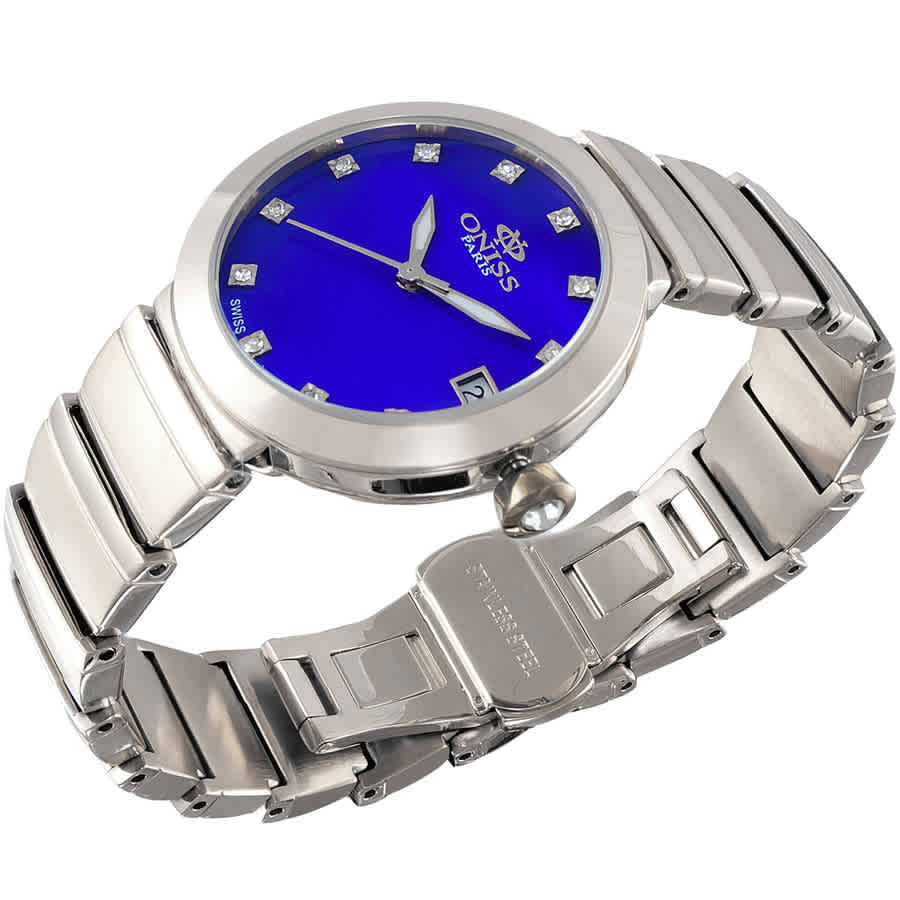 Oniss ON5559SS Quartz Blue Dial Ladies Watch ON5559SSLBU