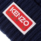 Kenzo Paris Men's Kenzo Patch Logo Beanie in Midnight Blue