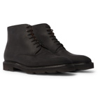 John Lobb - Forge Waxed-Leather Oxford Boots - Black