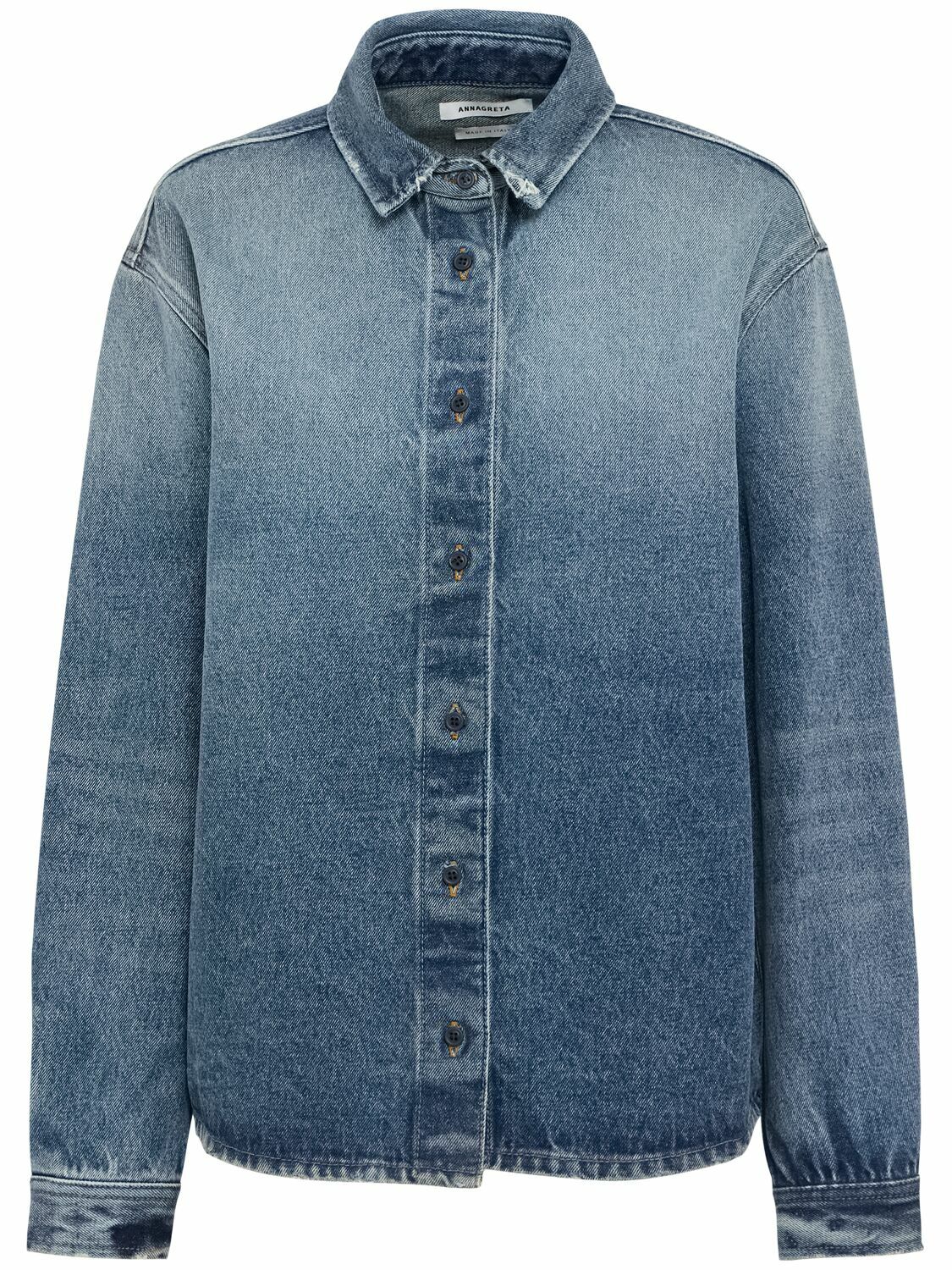 ANNAGRETA Luce Medium Wash Denim Shirt