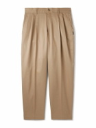 Neighborhood - Two Tuck Straight-Leg Cotton-Blend Trousers - Neutrals