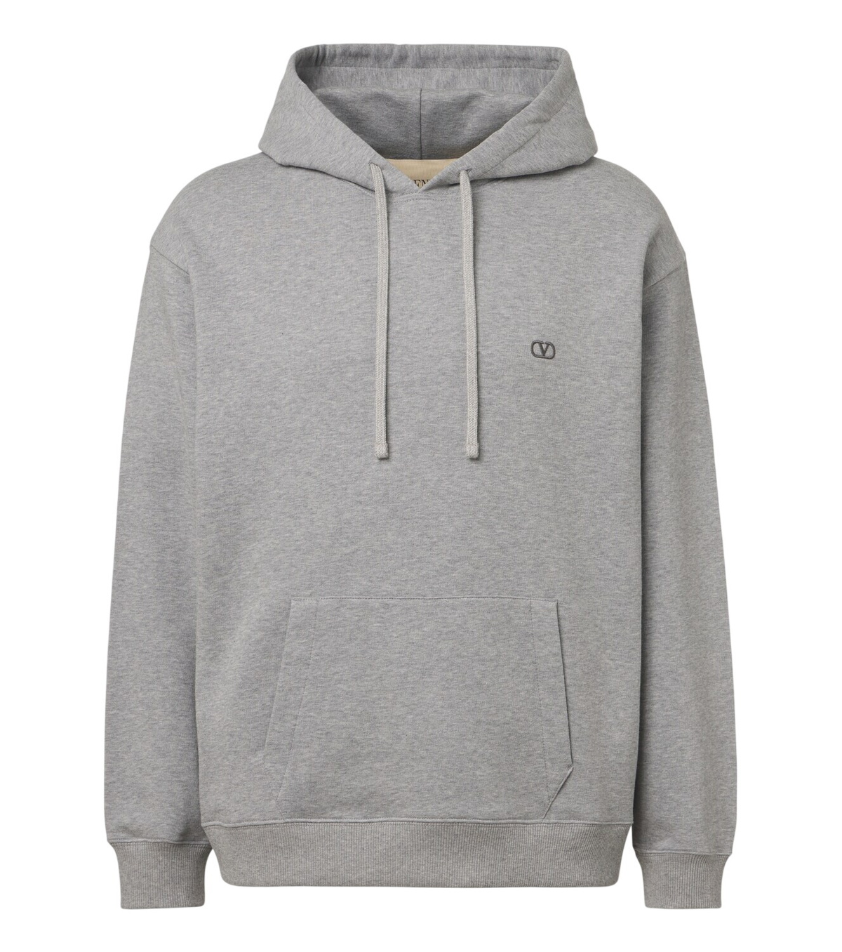 Valentino - Logo-Print Panelled Jersey Zip-Up Hoodie - Gray Valentino