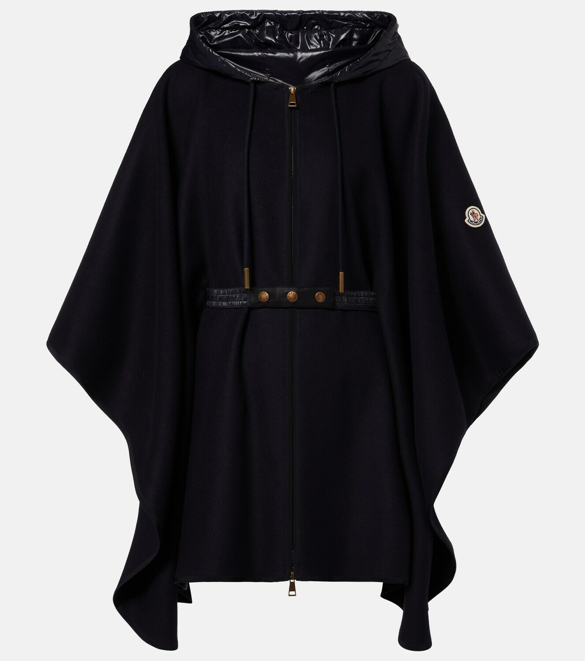 Moncler Belted wool-blend cape