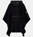 Moncler Belted wool-blend cape