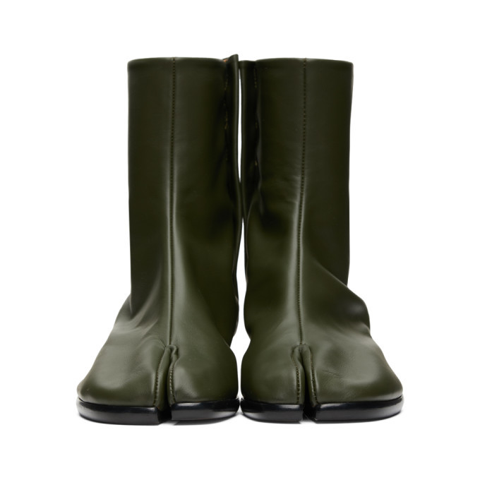 Tabi Boots Margiela Tabi Men Handcrufted Split Toe Green